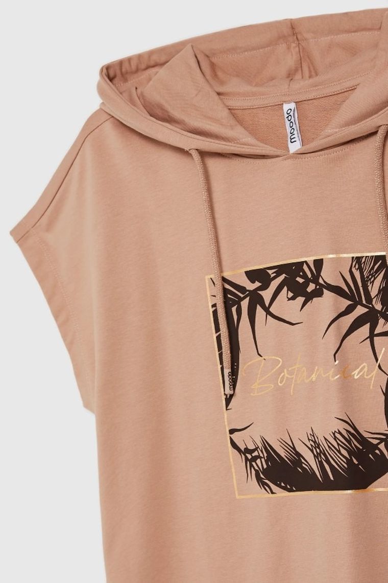 Bluza damska, brązowa, Moodo