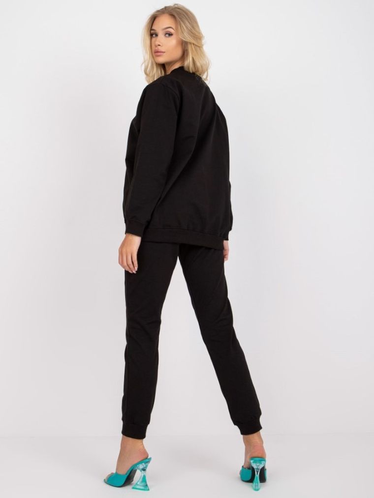 Bluza damska, czarna, Basic Feel Good