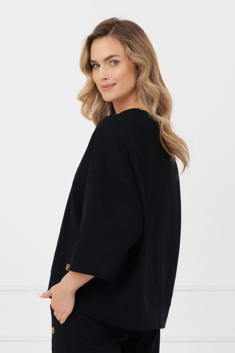 Bluza damska, czarna, Italian Fashion