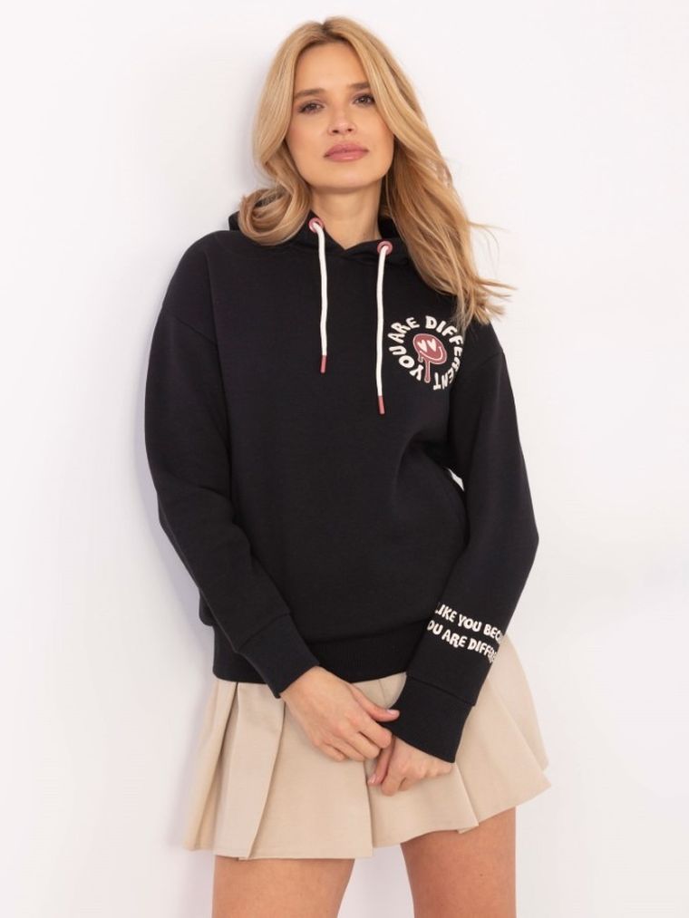 Bluza damska, czarna, Sublevel