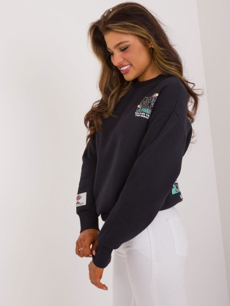 Bluza damska, granatowa, Sublevel