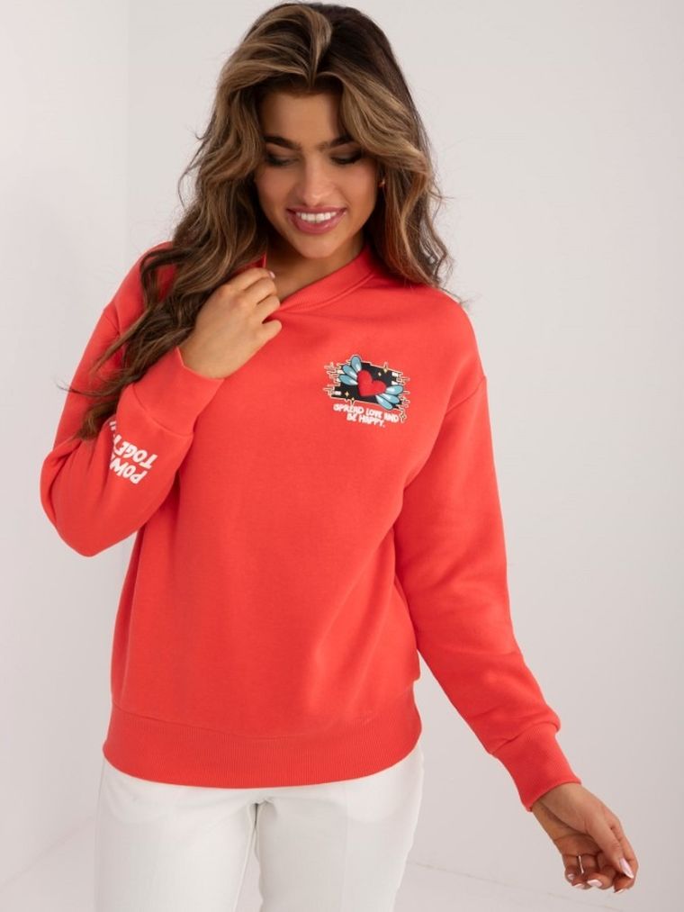 Bluza damska, koralowa, Sublevel