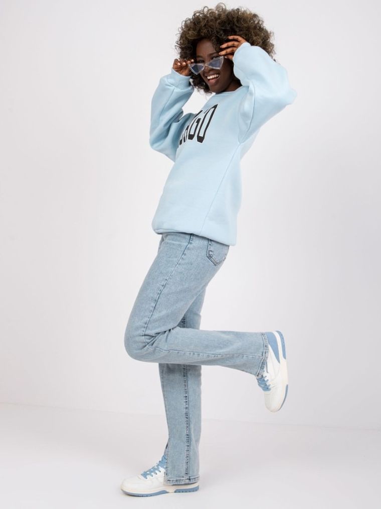 Bluza damska, niebieska, Ex Moda