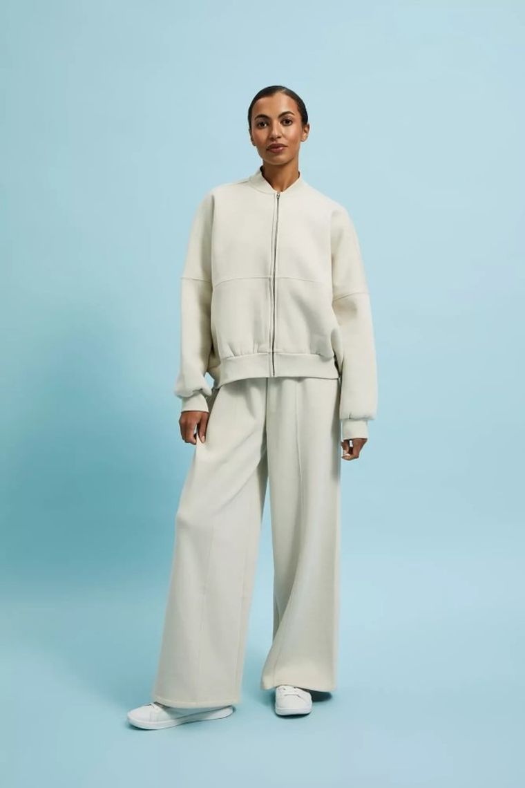 Bluza damska, rozpinana, beżowa, Moodo