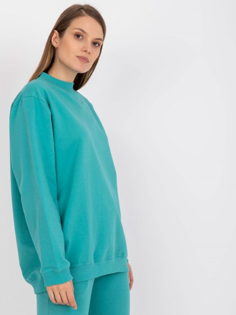 Bluza damska, turkusowa, Basic Feel Good
