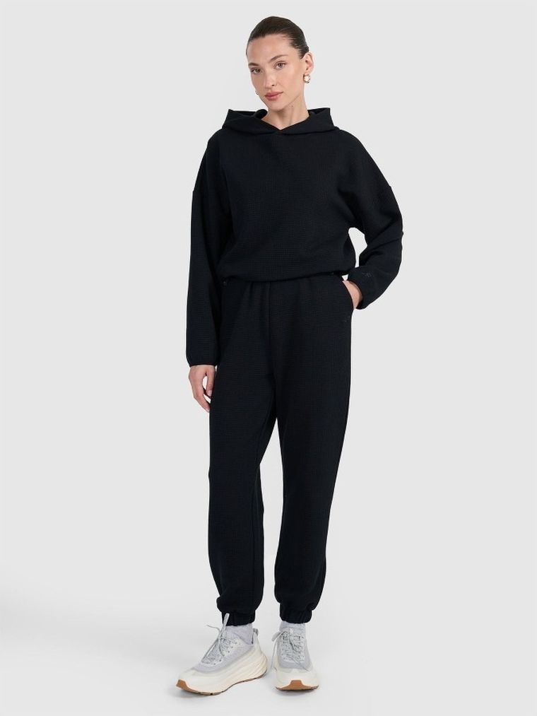 Bluza damska z kapturem, czarna, 4F