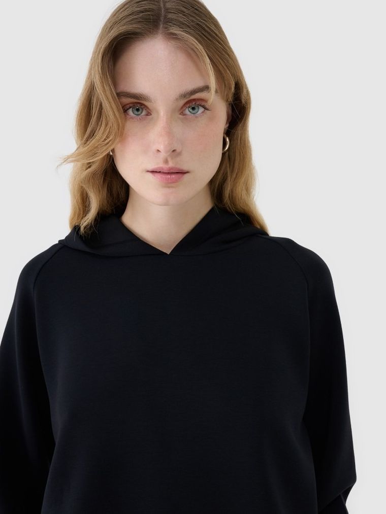 Bluza damska z kapturem, czarna, 4F