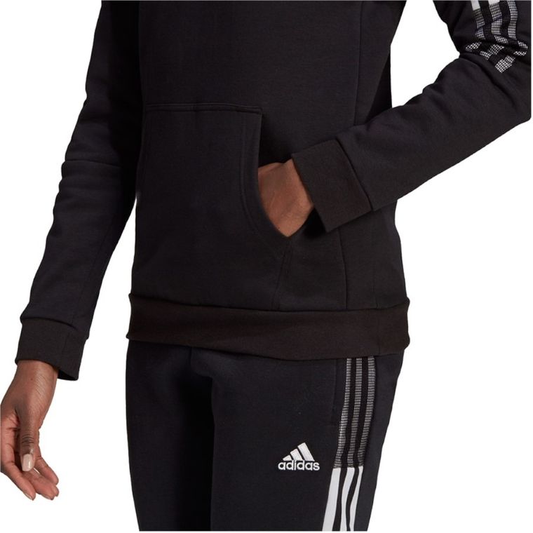 Bluza damska z kapturem, czarna, Adidas Tiro 21 Sweat Hoody