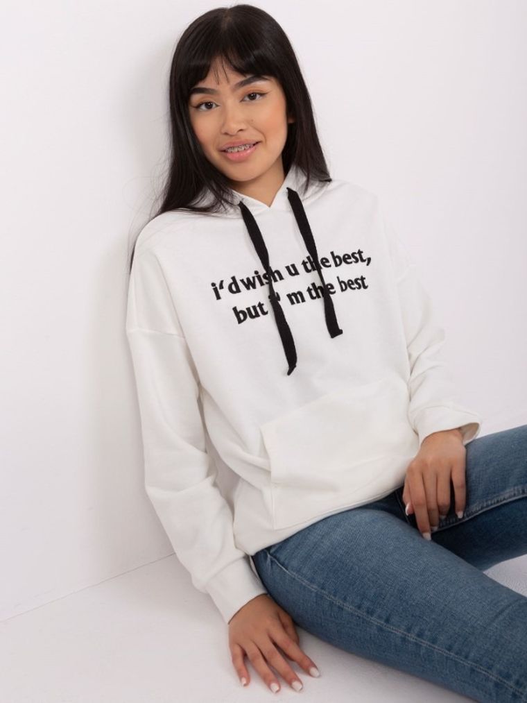 Bluza damska z kapturem, ecru, Lily Rose