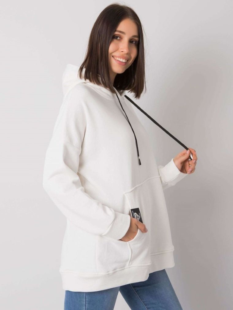 Bluza damska z kapturem, ecru, Relevance