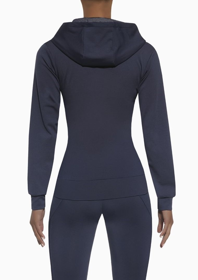 Bluza damska z kapturem, granatowa, Bas Black