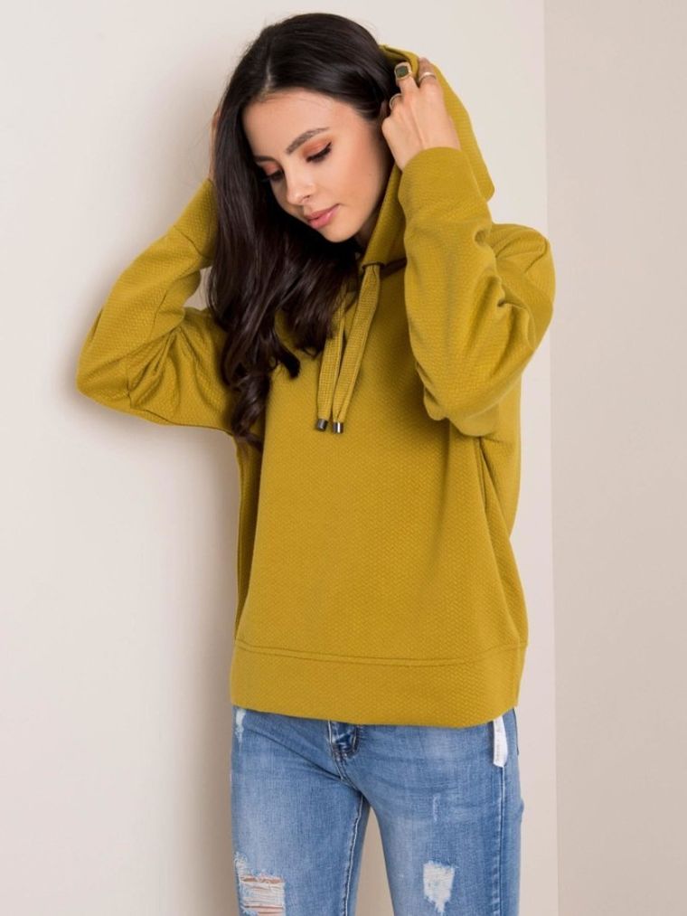 Bluza damska z kapturem, khaki, Sublevel