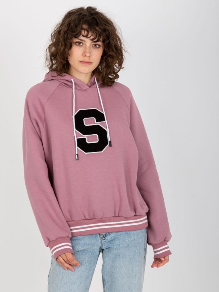 Bluza damska z kapturem, różowa, Relevance