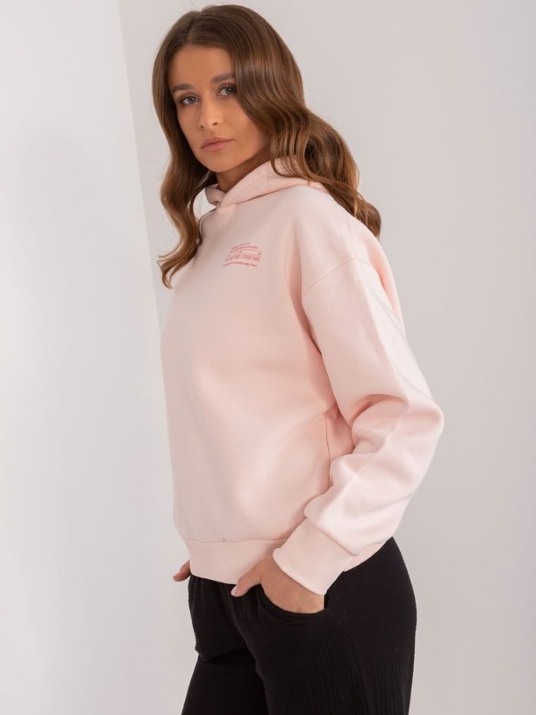 Bluza damska z kapturem, różowa, Sublevel