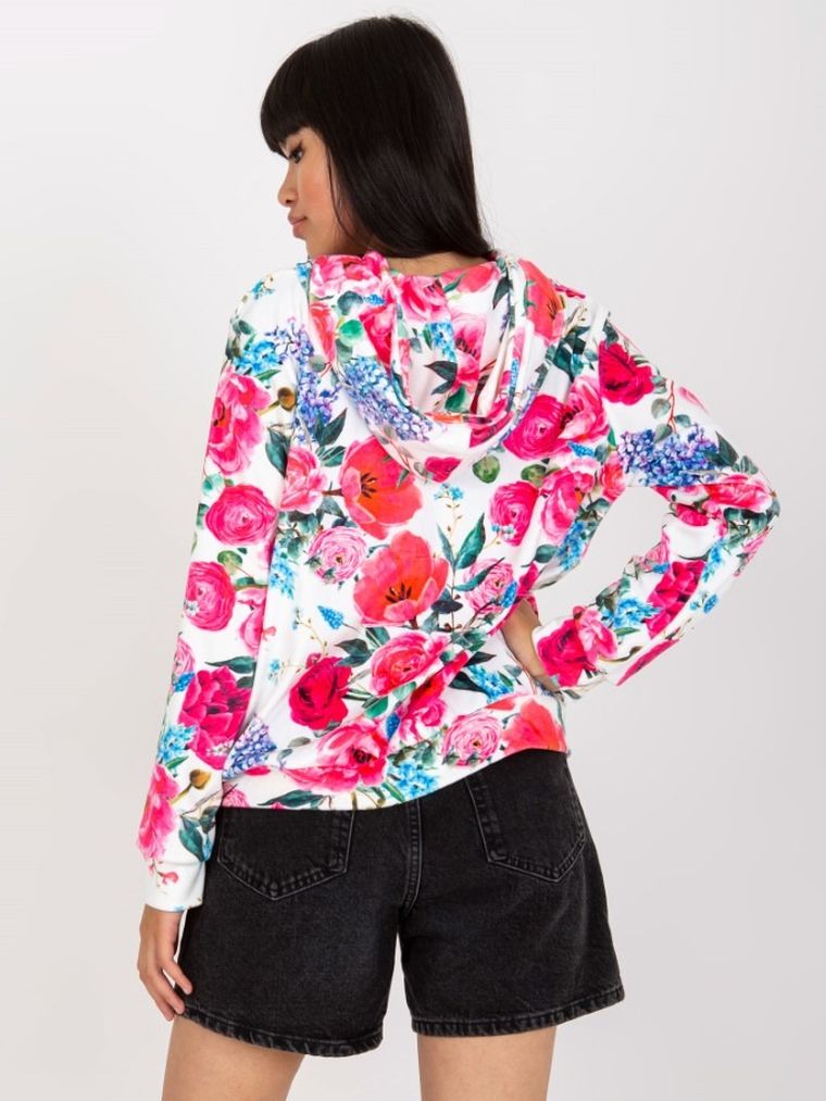 Bluza damska z kapturem, rozpinana, mix, Rue Paris