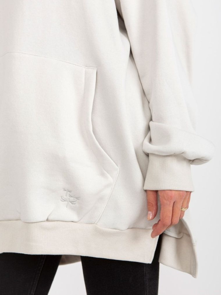 Bluza damska z kapturem, szara, Mayflies