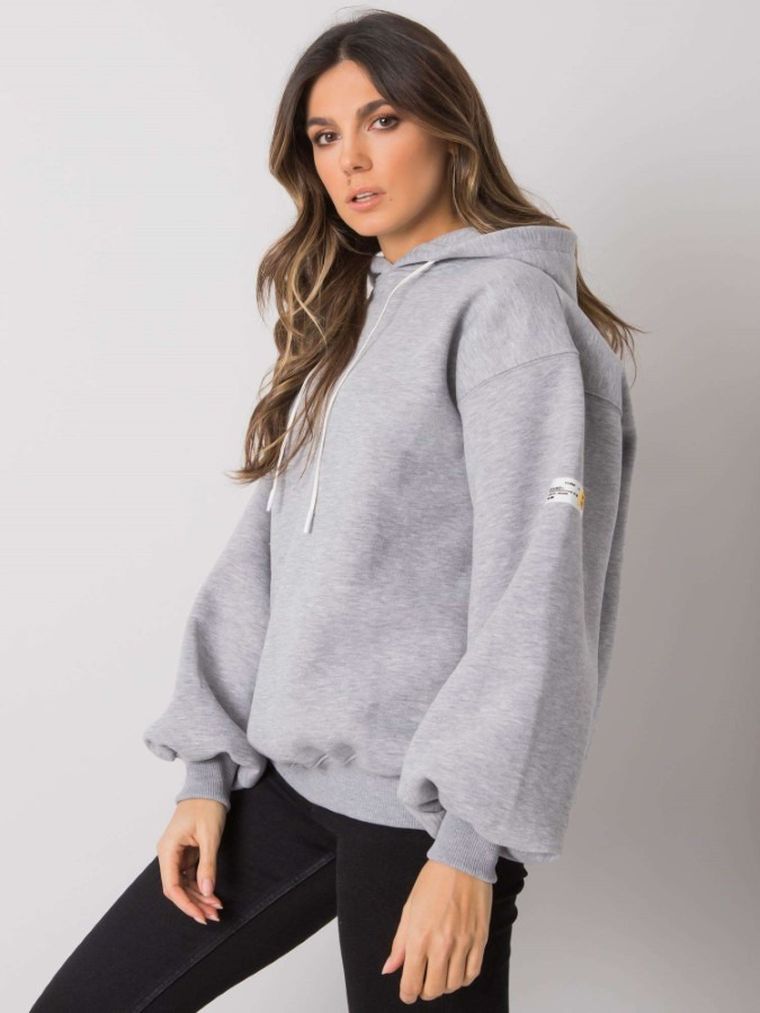 Bluza damska z kapturem, szara, Relevance