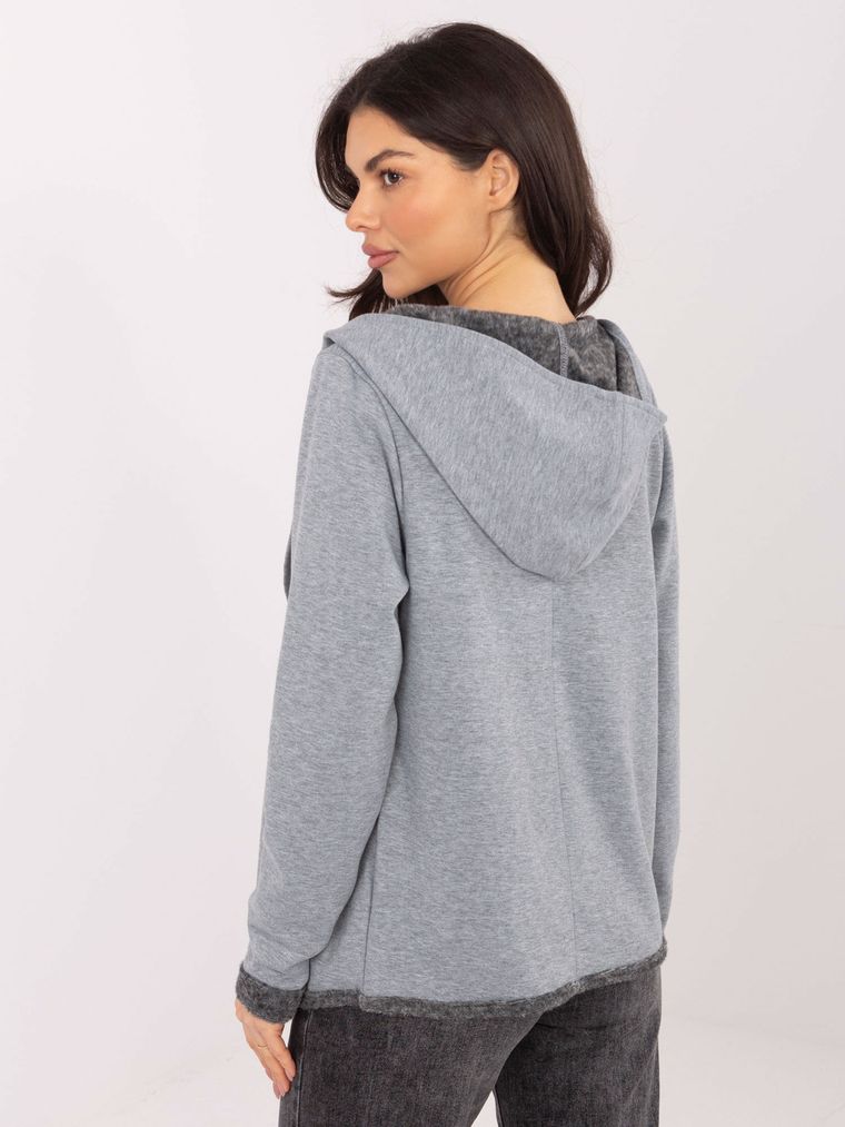 Bluza damska z kapturem, szara, Sublevel