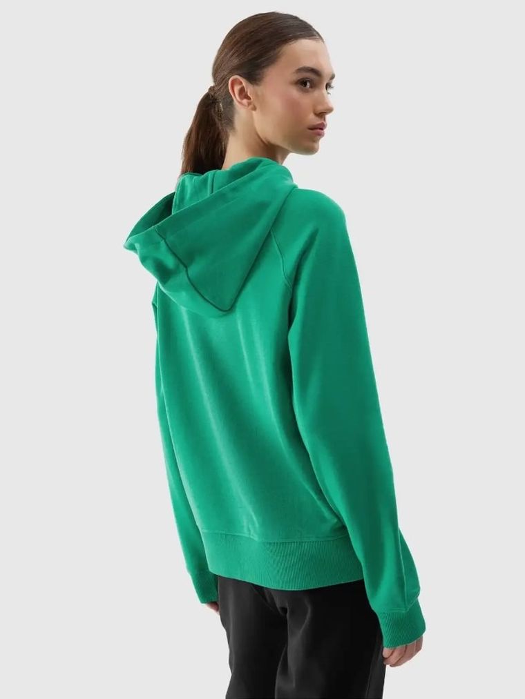 Bluza damska z kapturem, zielona, 4F