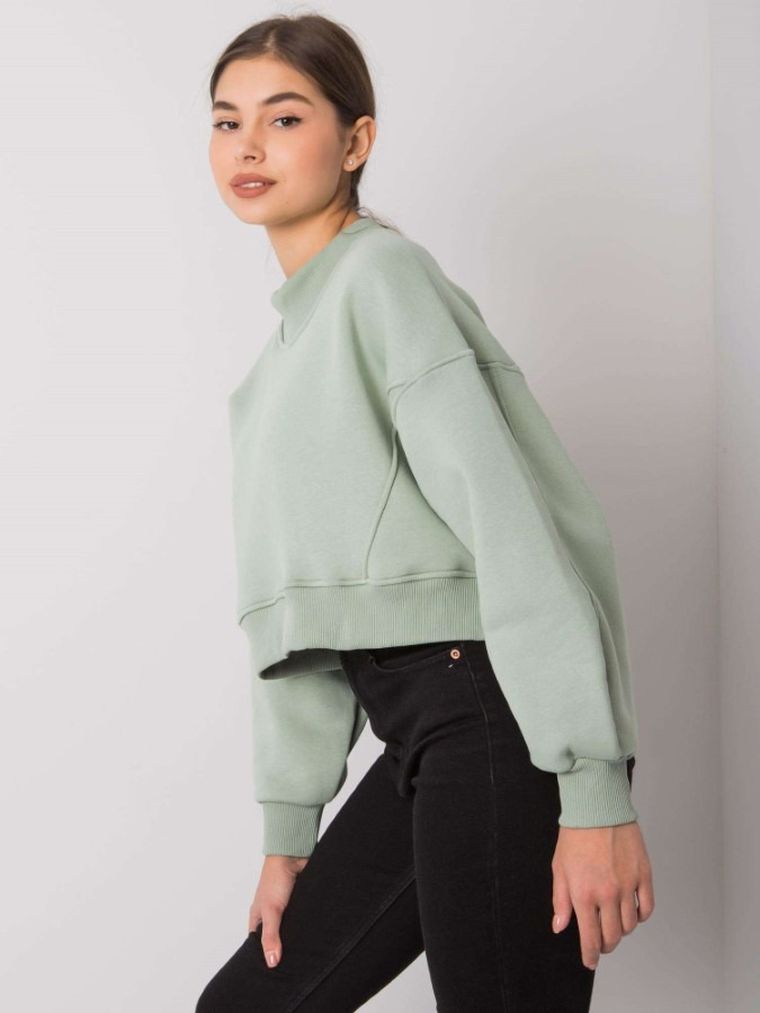 Bluza damska, zielona, Basic Feel Good