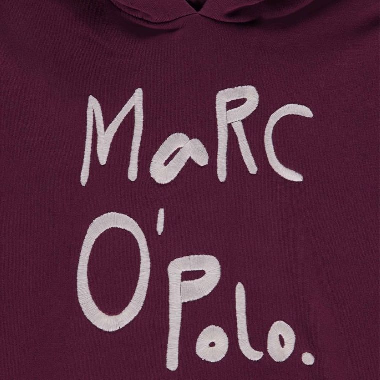 Bluza dziecięca z kapturem, bordowa, Marc O'Polo