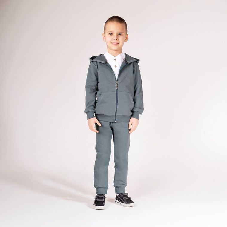 Bluza dziecięca z kapturem, rozpinana, szara, Nicol