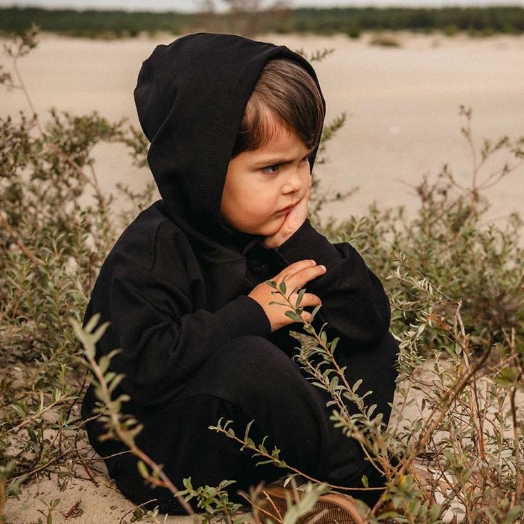 Bluza dziecięca z katurem, czarna, Eevi