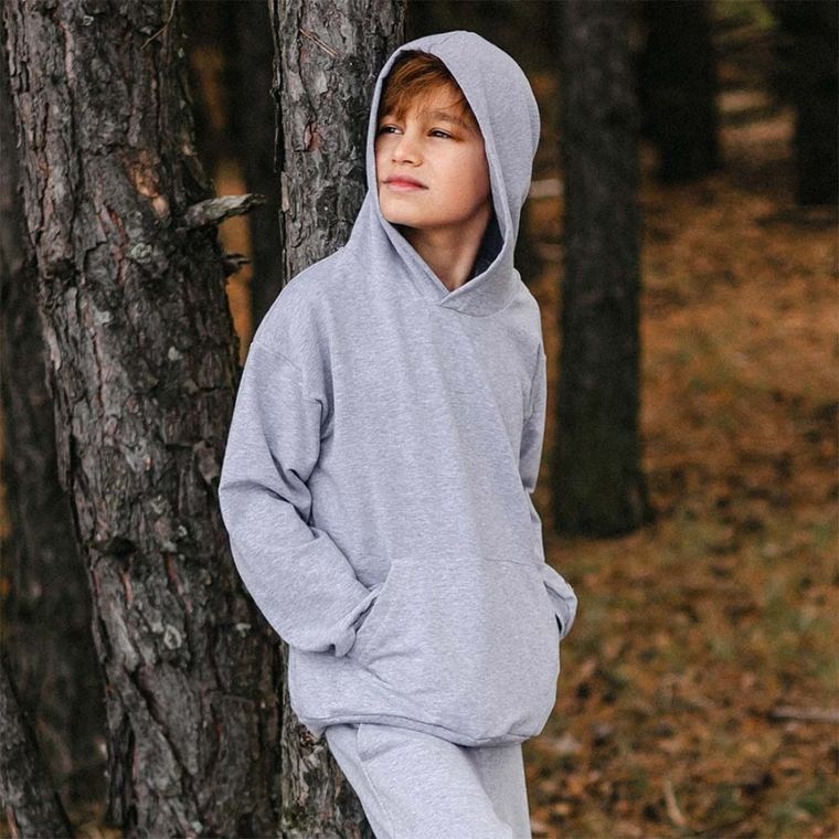 Bluza dziecięca z katurem, szara, Eevi