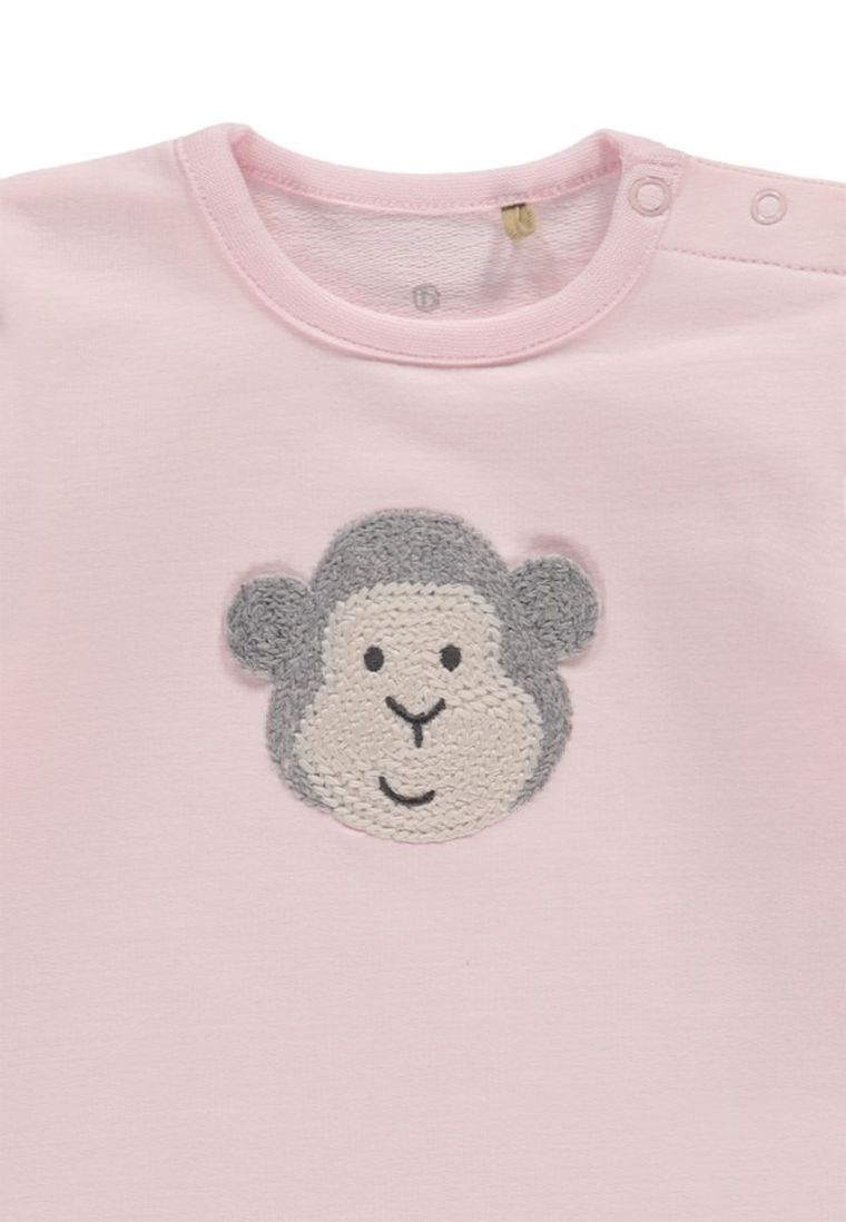 Bluza dziewczęca, bawełna organiczna, różowa, Bellybutton