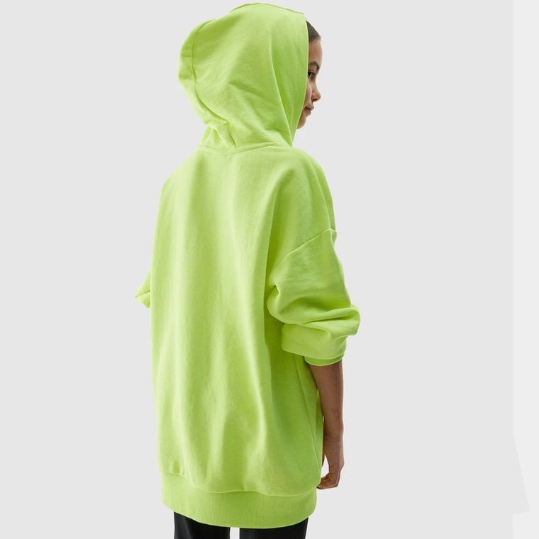 Bluza dziewczęca, limonkowa, 4F