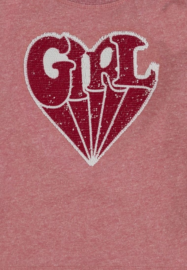 Bluza dziewczęca, różowa melanż, Tom Tailor