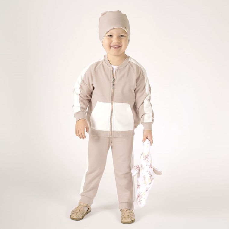 Bluza dziewczęca, rozpinana, beżowa, Nicol