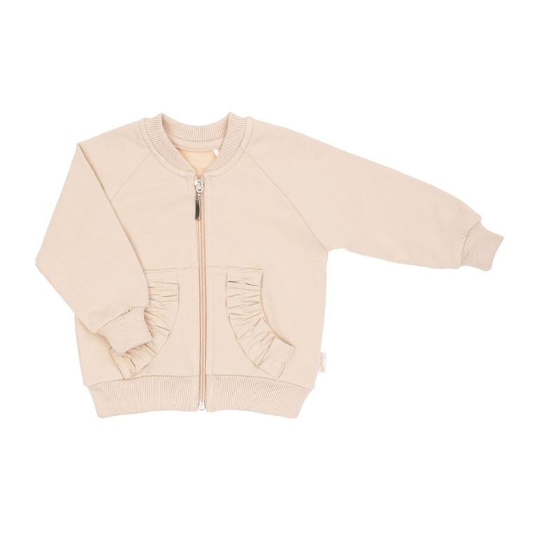 Bluza dziewczęca, rozpinana, beżowa, Nicol