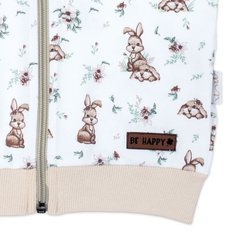 Bluza dziewczęca, rozpinana, ecru, Nicol