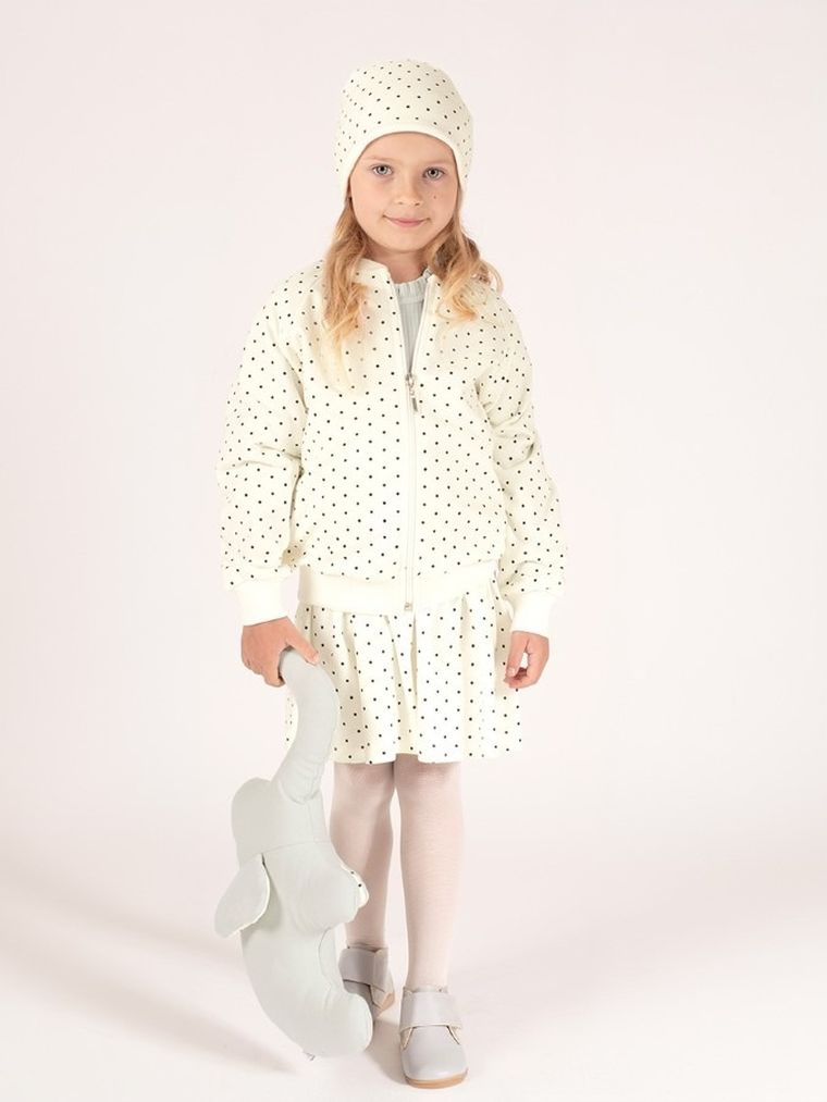 Bluza dziewczęca, rozpinana, ecru, Nicol