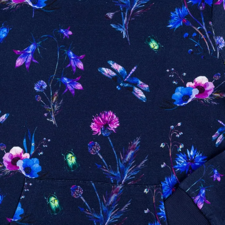 Bluza dziewczęca z kapturem, granatowa, Tom Tailor