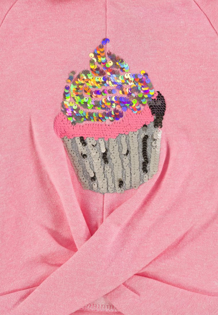 Bluza dziewczęca z kapturem, różowa, muffin, Tom Tailor