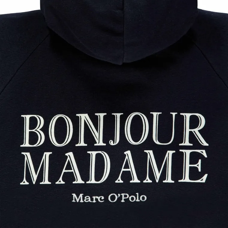 Bluza dziewczęca z kapturem, rozpinana, czarna, Marc O'Polo