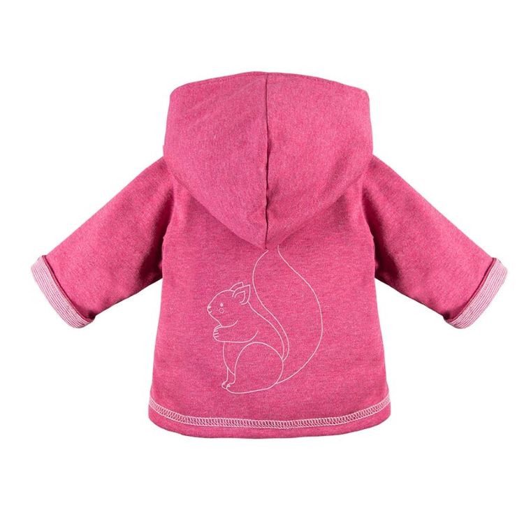Bluza dziewczęca z kapturem, rozpinana, dwustronna, bordowa, Eevi