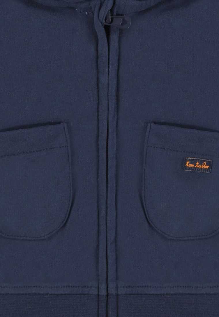 Bluza dziewczęca z kapturem, rozpinana, granatowa, Tom Tailor