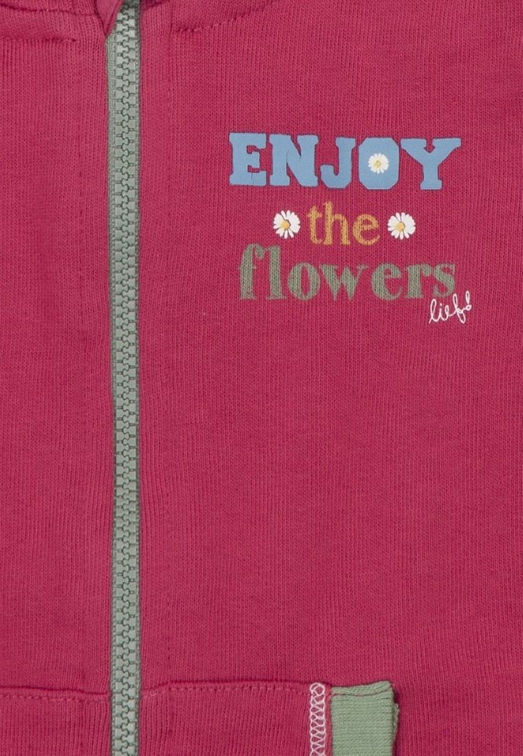 Bluza dziewczęca z kapturem, rozpinana, różowa, Lief