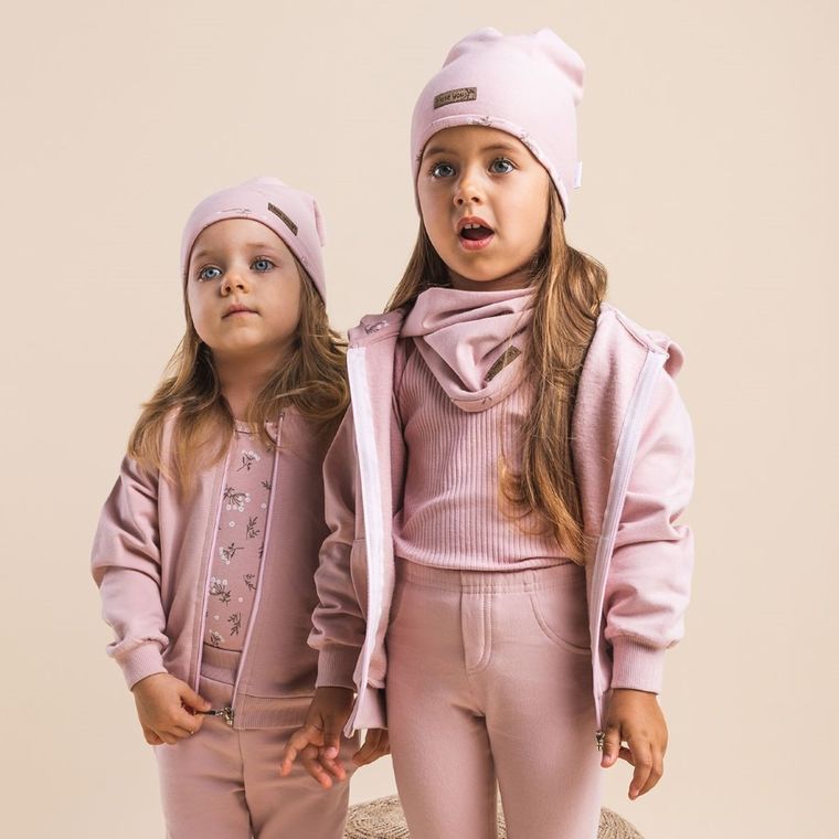 Bluza dziewczęca z kapturem, rozpinana, różowa, Nicol