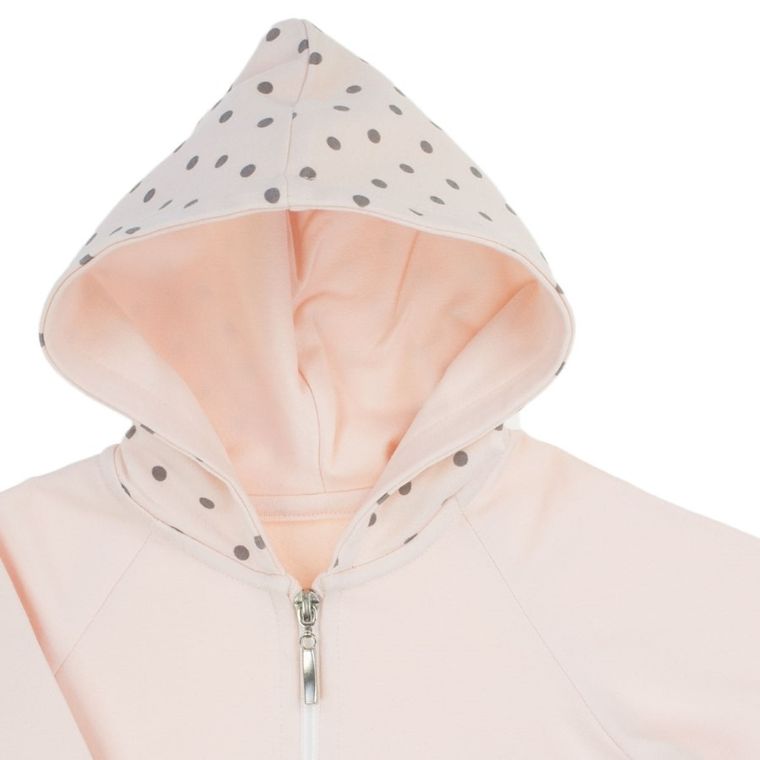 Bluza dziewczęca z kapturem, rozpinana, różowa, Nicol