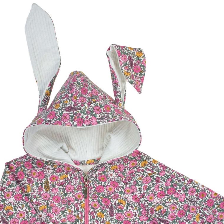 Bluza dziewczęca z kapturem, rozpinana, różowa, Nicol