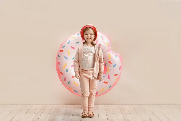 Bluza dziewczęca z kapturem, rozpinana, różowa, Summer Garden, Pinokio