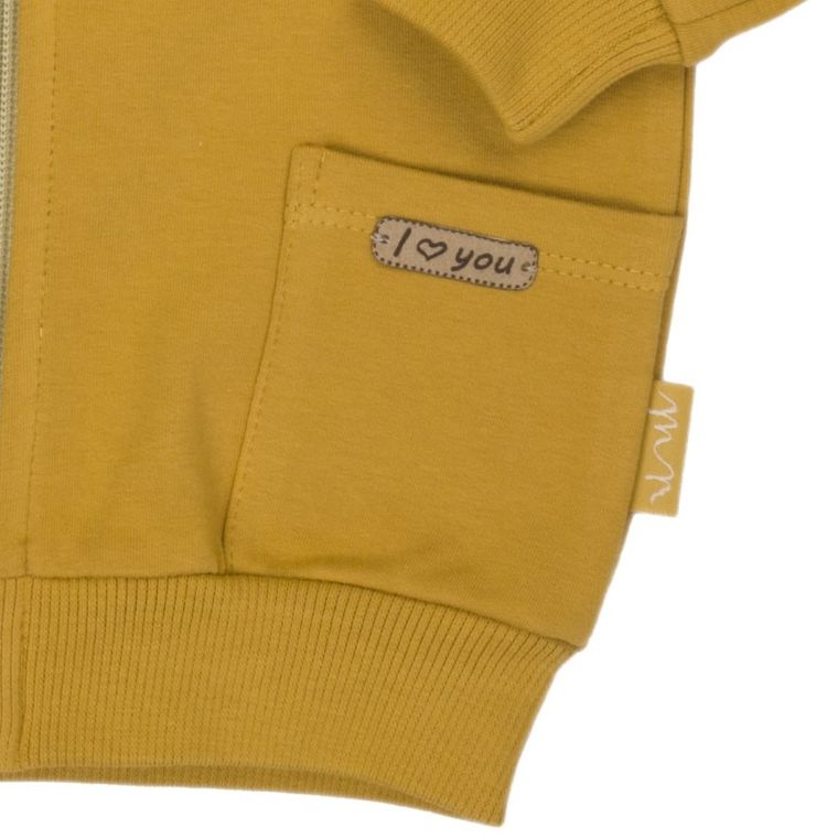 Bluza dziewczęca z kapturem, rozpinana, żółta, Nicol