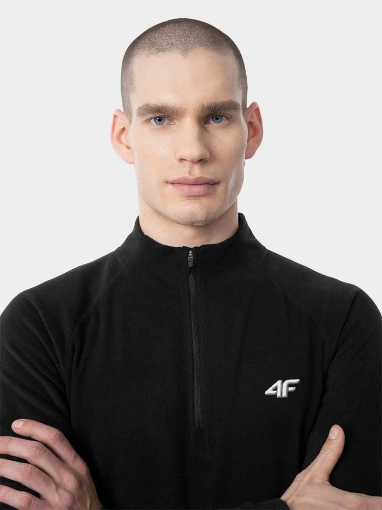 Bluza męska, polarowa, czarna, 4F