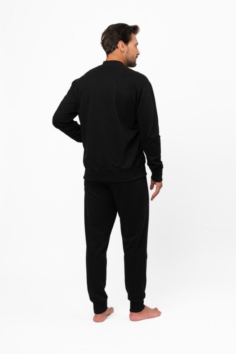 Bluza męska, rozpinana, czarna, Italian Fashion