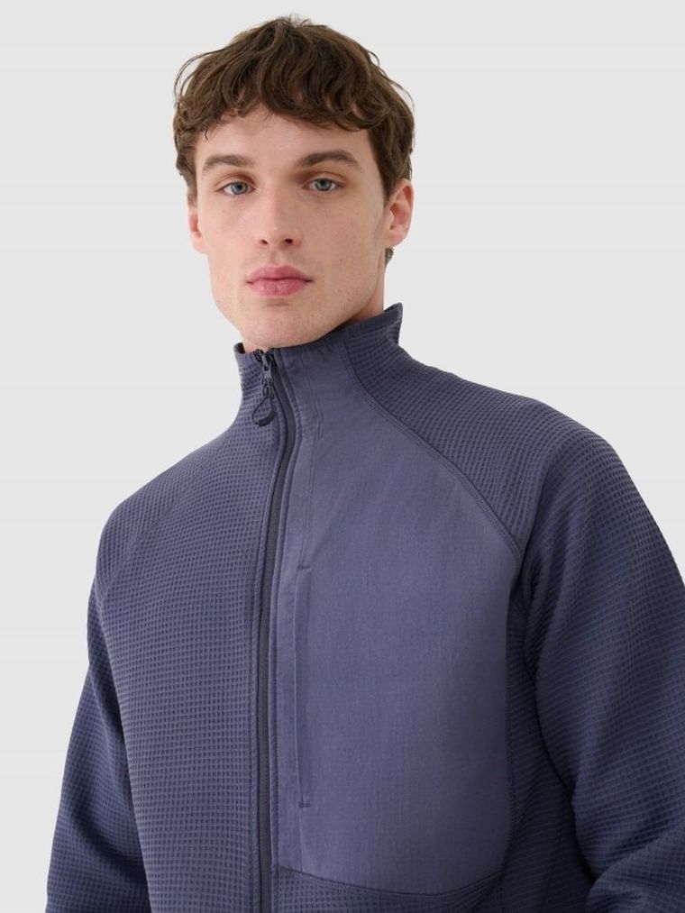 Bluza męska, rozpinana, niebieska, 4F
