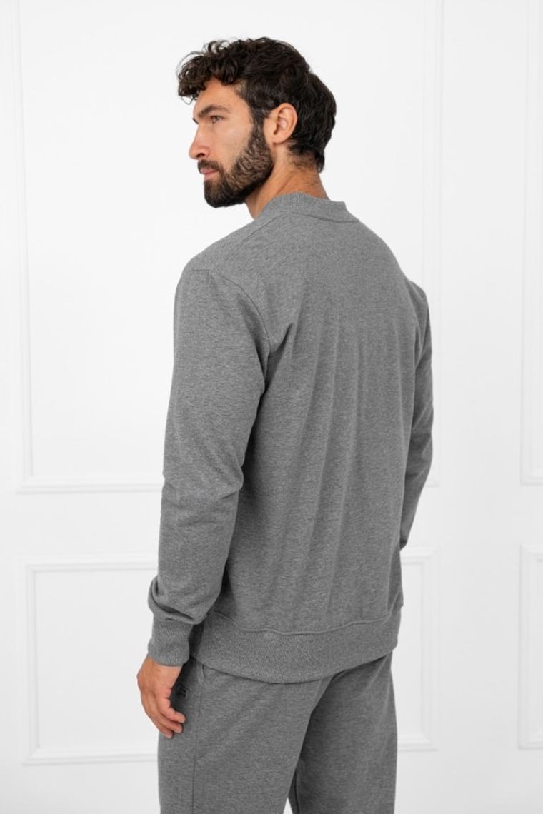 Bluza męska, rozpinana, szara, Italian Fashion